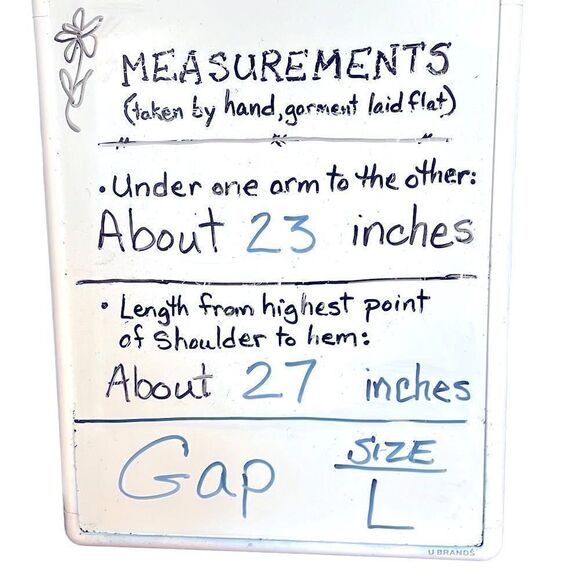 GAP bird and vine print front solid back cap sleeve tee or shell size L - Picture 8 of 8